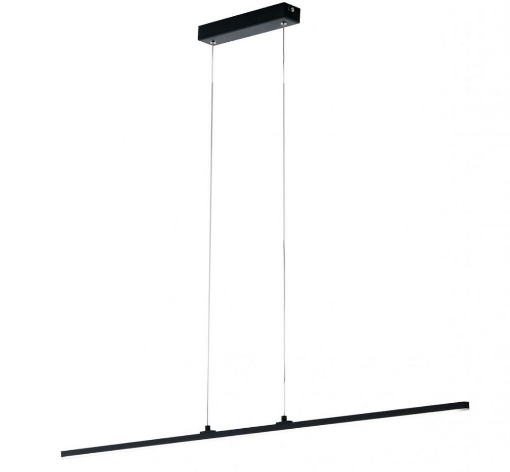 Immagine di Lampadario Led Ufficio Lineare Moderno Bacchetta Nero 29w