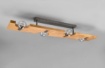 Immagine di Plafoniera Base Rettangolare Legno Naturale 4 Portalampada E27 Tailor Trio Lighting