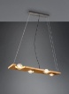 Immagine di Sospensione Rettangolare Legno Naturale 4xE27 Tailor Trio Lighting