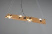 Immagine di Sospensione Rettangolare Legno Naturale 4xE27 Tailor Trio Lighting