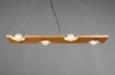 Immagine di Sospensione Rettangolare Legno Naturale 4xE27 Tailor Trio Lighting