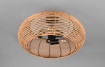 Immagine di Plafoniera Cesta Vimini Inga Nero e Rattan Ø50 cm Trio Lighting