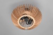 Immagine di Lampada da Soffitto Rotonda Listelli Legno Naturale Colino Ø40 cm Trio Lighting