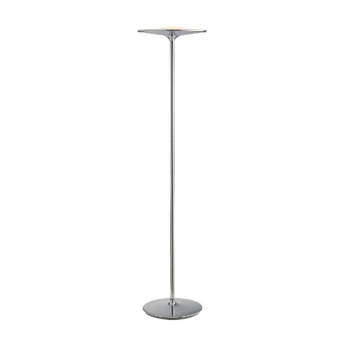 Immagine di Piantana Moderna Disco Metallo Cromo Led 4000k 180°