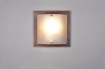 Picture of Applique Base Legno Anticato Paralume Vetro Bianco Pali Trio Lighting