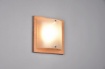 Picture of Applique Base Legno Naturale Chiaro Paralume Vetro Bianco Pali Trio Lighting