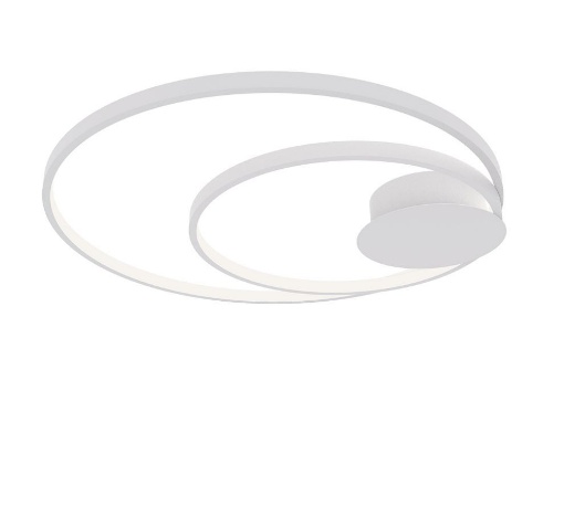 Immagine di Plafoniera Moderna Soffitto Parete Bianca Cerchi Led 40w CCT