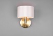 Immagine di Lampada Applique Ottone con Paralume Tessuto Bianco Cassio Trio Lighting