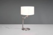 Picture of Lampada da Tavolo Base Nichel e Paralume Tessuto Bianco Cassio Trio Lighting