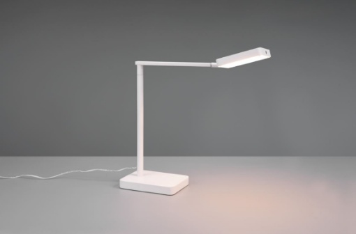 Lampada Led da Scrivania Pavia Bianco Spot Orientabile Flessibile e Touch  Dimmer Trio Lighting