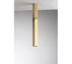 Immagine di Faretto Da Soffitto Tubo Quadrato 75 cm Metallo Oro Led GU10