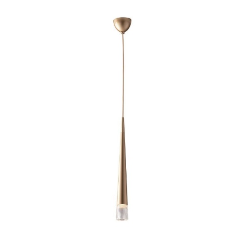 Immagine di Sospensione Per Isola Cucina Design Cono Oro Led GU10