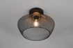 Immagine di Plafoniera Industrial Paralume Gabbia Metallo Nero Valeria Trio Lighting