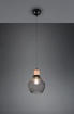 Immagine di Piccola Lampada a Sospensione Paralume Gabbia Metallo Nero Valeria Trio Lighting