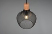 Immagine di Sospensione Paralume Gabbia Metallo Nero Valeria Trio Lighting