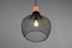 Immagine di Sospensione Paralume Gabbia Metallo Nero Valeria Trio Lighting