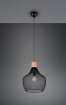 Immagine di Sospensione Paralume Gabbia Metallo Nero Valeria Trio Lighting