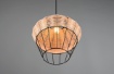 Immagine di Sospensione Singola Paralume Intreccio Rattan Finitura Naturale Borka Trio Lighting