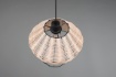 Immagine di Sospensione Singola Paralume Intreccio Rattan Finitura Naturale Borka Trio Lighting