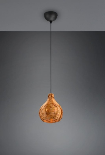 Picture of Sospensione Singola Paralume Reticolato Rattan Naturale Sprout Trio Lighting