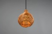 Immagine di Sospensione Singola Paralume Reticolato Rattan Naturale Sprout Trio Lighting