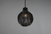 Immagine di Sospensione Nera Paralume Singolo Reticolato Rattan Naturale Sprout Trio Lighting