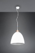 Immagine di Lampada Sospensione Cucina Jagger Cupola Metallo Bianco Trio Lighting