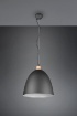 Immagine di Lampada a Sospensione Cucina Jagger Campana Metallo Nero Trio Lighting