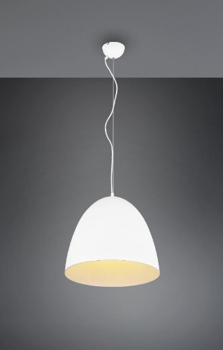 Immagine di Sospensione Paralume Campana Metallo Bianco Tilda Ø40 cm Trio Lighting