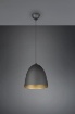 Immagine di Piccola Sospensione Penisola Paralume Campana Nera e Oro Tilda Trio Lighting