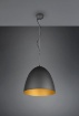 Immagine di Sospensione Loft Paralume Campana Metallo Nero e Oro Tilda Ø40 cm Trio Lighting