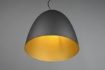 Immagine di Sospensione Loft Paralume Campana Metallo Nero e Oro Tilda Ø40 cm Trio Lighting