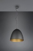 Immagine di Sospensione Loft Paralume Campana Metallo Nero e Oro Tilda Ø40 cm Trio Lighting