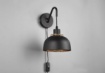 Immagine di Applique Parete Paralume Campana Punch Nero Trio Lighting