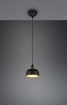 Immagine di Piccola Sospensione Paralume E27 Penisola Cucina Nero e Oro Punch Trio Lighting