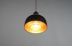 Immagine di Piccola Sospensione Paralume E27 Penisola Cucina Nero e Oro Punch Trio Lighting