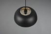 Immagine di Lampada Sospensione Paralume Singolo E27 Tavolo Cucina Nero e Oro Punch Trio Lighting