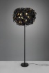 Immagine di Piantana 3 Luci Foglie Decorative Lavabili Nero e Oro Leavy Trio Lighting