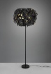 Immagine di Piantana 3 Luci Foglie Decorative Lavabili Nero e Oro Leavy Trio Lighting