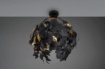 Immagine di Plafoniera Foglie Decorative Lavabili Nero e Oro Leavy Trio Lighting