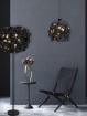 Immagine di Sospensione Decorativa Foglie Lavabili Leavy Nero e Oro Trio Lighting