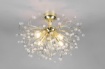 Immagine di Lampada da Soffitto Ramificata 4xE14 Gocce Decorative Effetto Cristallo Gloria Ø55 cm Trio Lighting