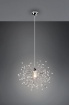 Immagine di Sospensione Cromo Ramificata con Gocce Decorative Effetto Cristallo Gloria Trio Lighting