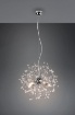 Immagine di Lampada a Sospensione Cromo 5 Luci Gocce Decorative Effetto Cristallo Gloria Trio Lighting