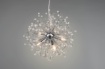 Immagine di Lampada a Sospensione Cromo 5 Luci Gocce Decorative Effetto Cristallo Gloria Trio Lighting