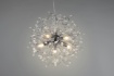 Immagine di Lampada a Sospensione Cromo 5 Luci Gocce Decorative Effetto Cristallo Gloria Trio Lighting