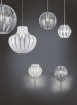 Immagine di Lampada Sospensione Sfera Metacrilato Bianco Ø30 cm Pumpkin Trio Lighting