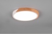 Immagine di Plafoniera Led Rotonda Bianca con Inserto Legno Jano Trio Lighting