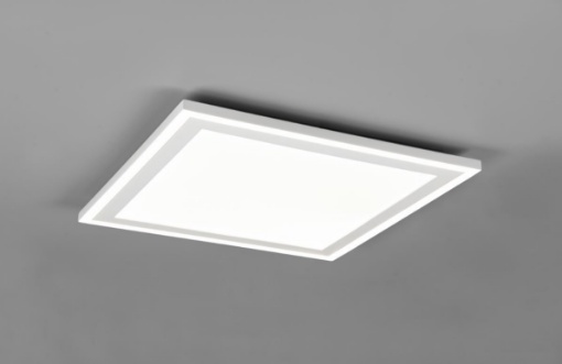 Immagine di Plafoniera Bianca Quadrata Carus Doppia Accensione Led 4000k 43x43 cm Trio Lighting