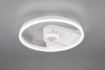 Immagine di Ventilatore Rotondo Bianco Led Design Moderno Borgholm Trio Lighting